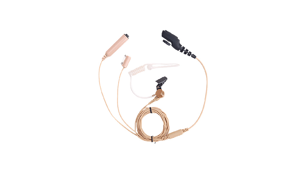 Beige Surveillance Earpiece with Transp. Acoustic Tube -- for PD7 series, PD985, PT5 series